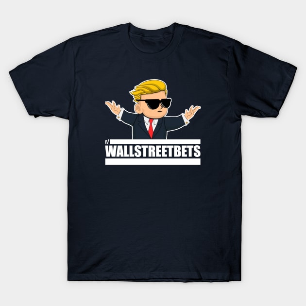 Reddit Wallstreetbets Stonks - Diamond Hands - Tendies To The Moon T-Shirt by Tesla